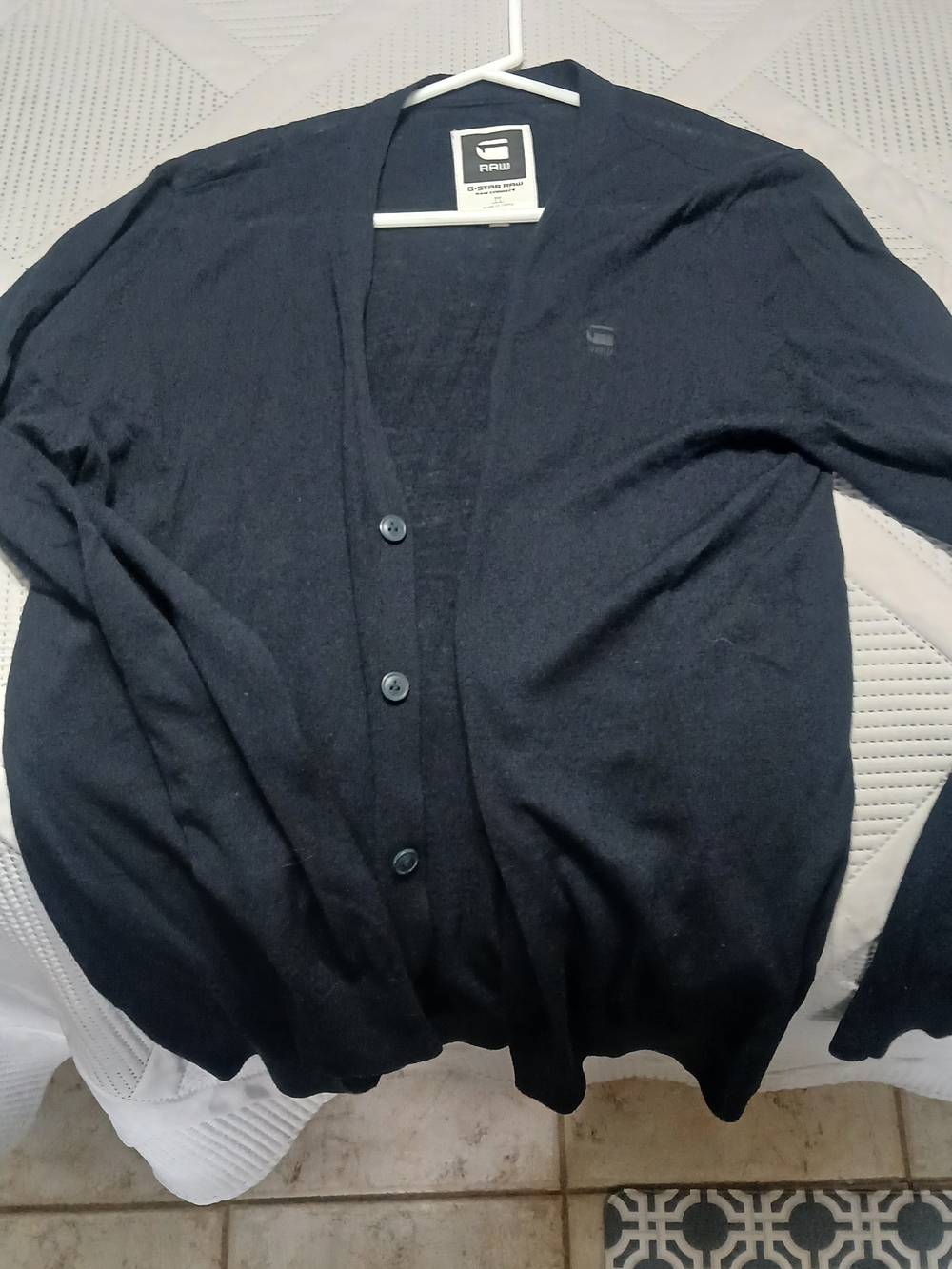 RG-Star Raw Men's Dark Navy Button Cardigan Size Large Designer